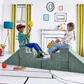 Yourigami Kids and Toddler Play Gym, Playroom Couch Set, Durable Modular Design, Green Meadows