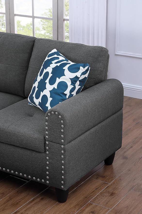 Halibur Sectional Sofa or Couch for Living Room, Apartment, Bedroom, Office