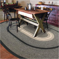 Manchester Black Braided Oval Rug, Jute, 4x6' - Perfect Country Primitive Decor for Entryway, Bedroom, Everywhere