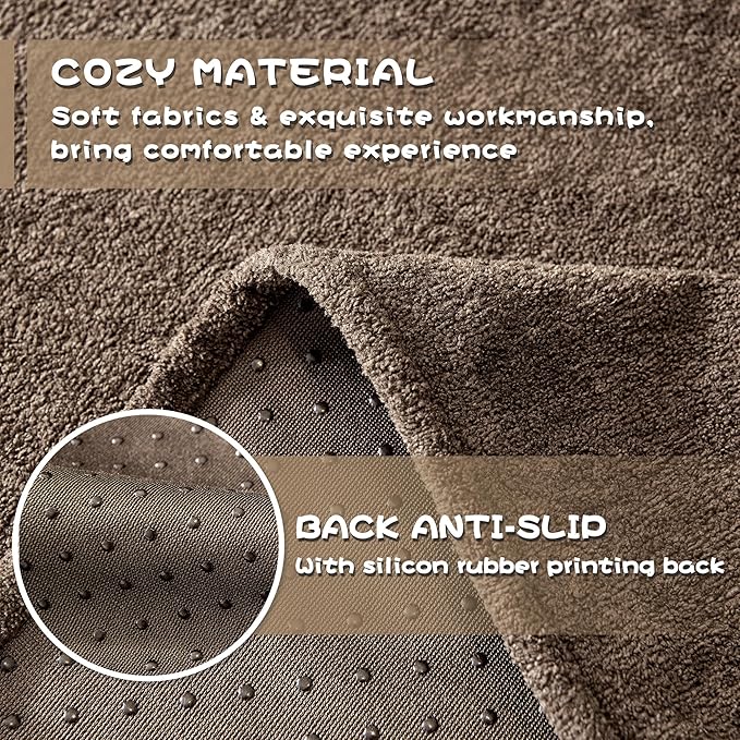 MYSKY HOME Sofa Covers Washable, Couch Covers for 3 Cushion Couch Sofa Pet Friendly Dog Couch Cover Furniture Protector Cover, Non Slip Sofa Cover, 71"x 150", Brown