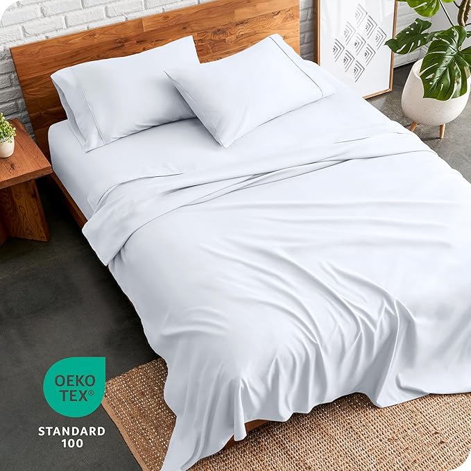 Bare Home King Sheet Set - Luxury 1800 Ultra-Soft Microfiber King Bed Sheets - Double Brushed - Deep Pockets - Easy Fit - 4 Piece Set - Bedding Sheets & Pillowcases (King, White)