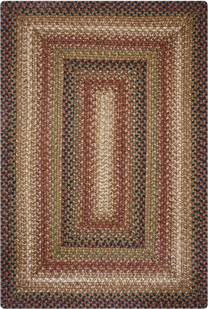 Homespice Gingerbread Jute Brown 4x6' Braided Area Rug for Living Room, Bedroom and Dining Room. Pet Friendly. Decor Styles Farmhouse Rug, Rustic, Vintage, Cottage, Primitive, Country, Boho Rug