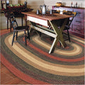 Highland Multi Color Oval Braided Rug, 6x9' - Handmade with Jute, Warm Country and Lodge Decor, Perfect for Living Rooms and Dining Rooms - Pet Friendly and Easy to Clean