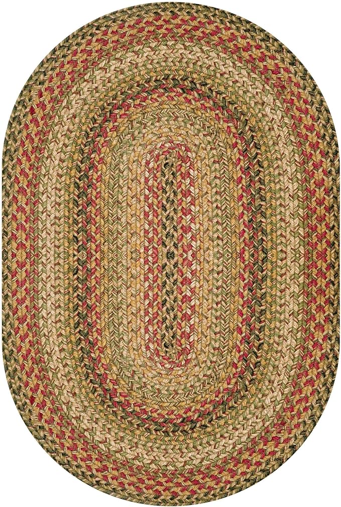 Homespice Kingston Oval Jute Area Rugs 8x10' – Ideal as Multi Color Rugs for Living Room, Bedroom and Dining Area