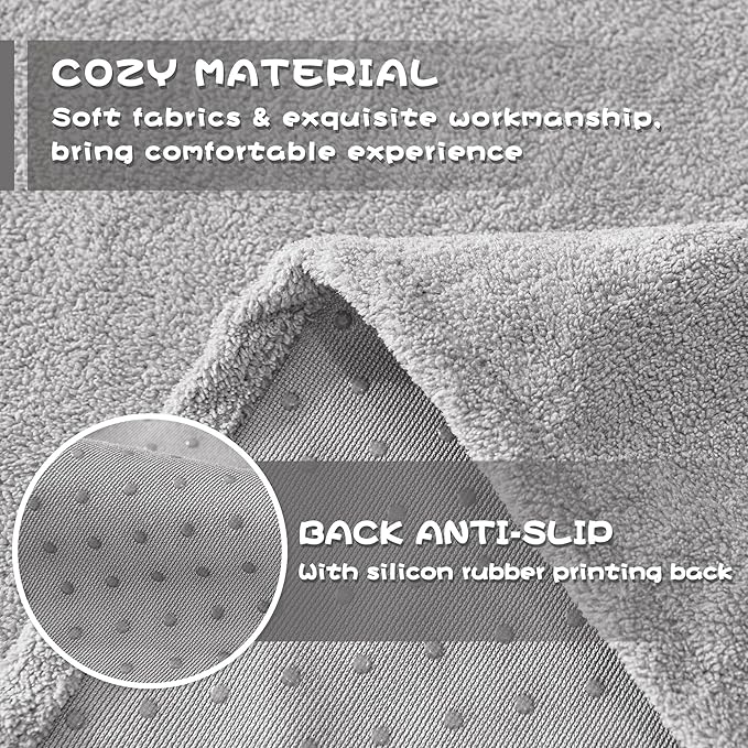 MYSKY HOME Couch Cover Sofa Covers for 3 Cushion Couch, Dog Couch Covers Protector for Sectional Sofa, Non Slip Soft Sofa Slipcover Modern Furniture Protector for Pet, 91" x 134", Light Grey