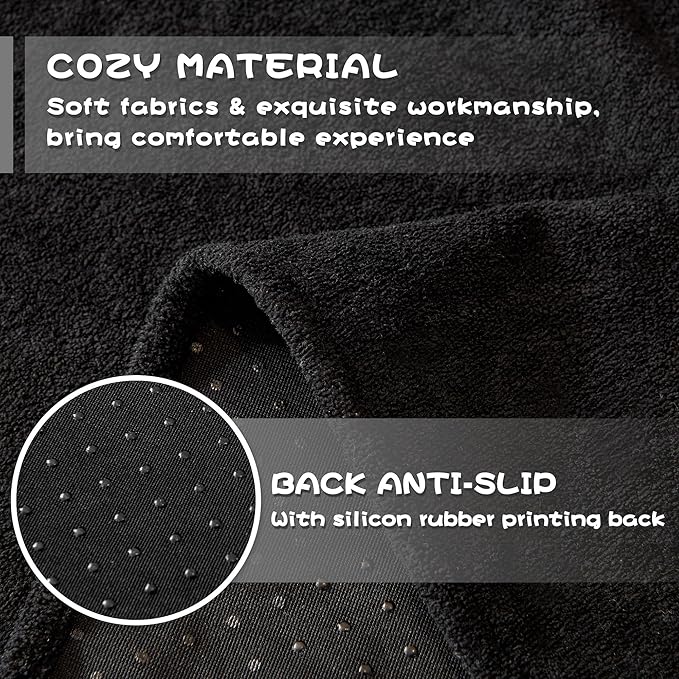 MYSKY HOME Black Couch Covers for Reclining Couch, Non-Slip Sectional Sofa Cover for Dog, Couch Covers for Sofa, Pet Couch Protector, Chair Covers Sofa Slipcovers Washable Furniture Covers, 71"x 91"