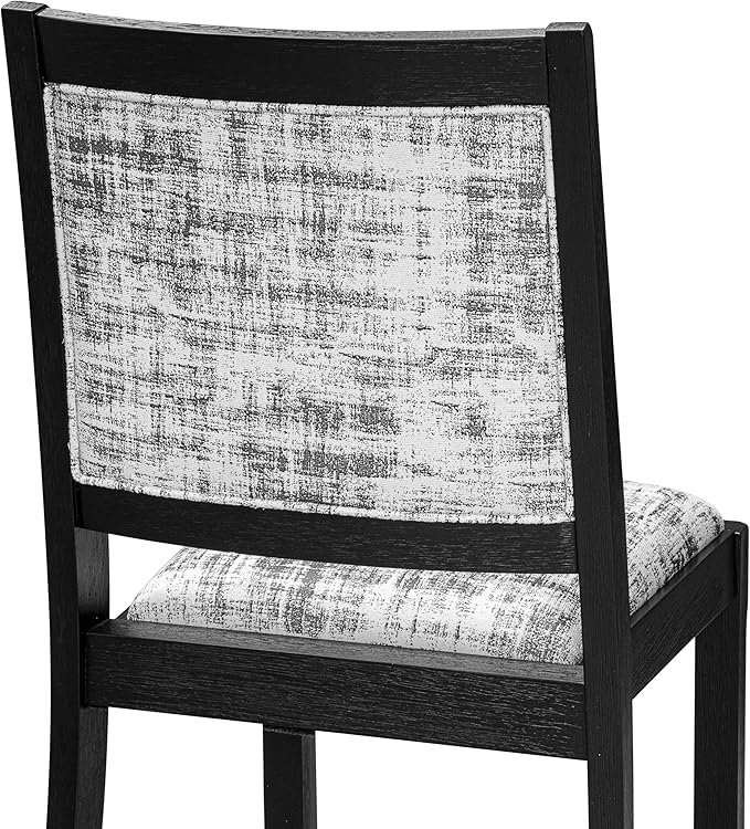 X12X2-0C6-30 14-pc Dining Table Set a Rectangular Kitchen Table with a coffee Table and 12 Wire Brushed Black Polyester Stackable Chair, 39x120 Inch, Wire Brushed Black