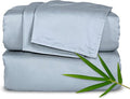 Split King Sheets by Pure Bamboo, Genuine 100% Organic Viscose Derived from Bamboo Bed Sheet Set, Soft & Cooling, Double Stitching *Not for Split Top (Split King, Sterling Blue)