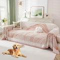 Non Slip Sofa Covers Couch Covers for 3 Cushion Couch Sofa Pet Friendly Washable Couch Covers for Sofa, Soft Thick Sectional Couch Covers L Shape Furniture Protector for Kids, Dogs 91" X134"