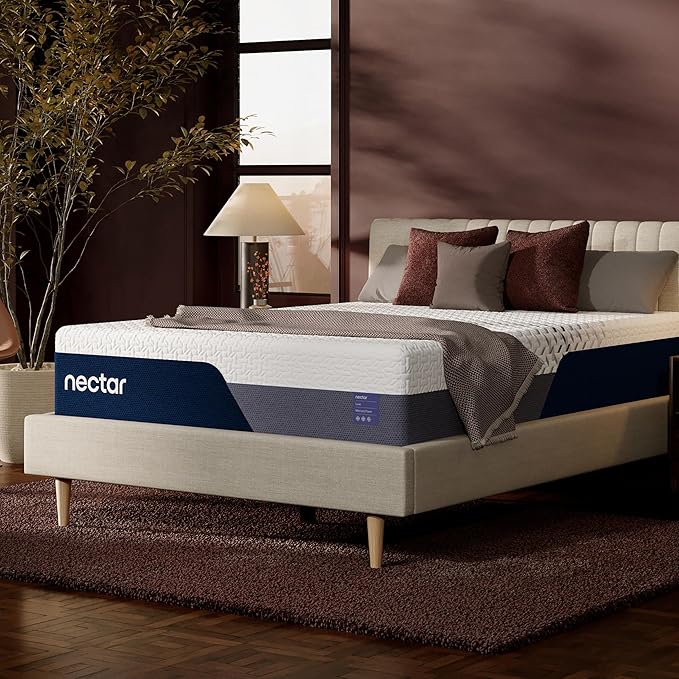 Nectar Luxe 14” Full Mattress - Medium Firm - Contouring Memory Foam - Cooling Upgrade - 3” Pressure Relief Layer - Responsive Support - Mattress in a Box - 365-Night Trial & Forever Warranty