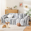 Boho Sofa Cover, Couch Cover Blanket, Sofa Covers for 2 Cushion Couch, Washable Sectional Couch Covers for Dogs Pet Furniture Protector Sofa Blanket Cover for Living Room(1# Grey, 71" x 118")
