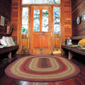 Cider Barn Cranberry Red Braided Oval Rug, Jute, 4x6' - Perfect Country Rustic Decor for Entryway, Bedroom, Everywhere