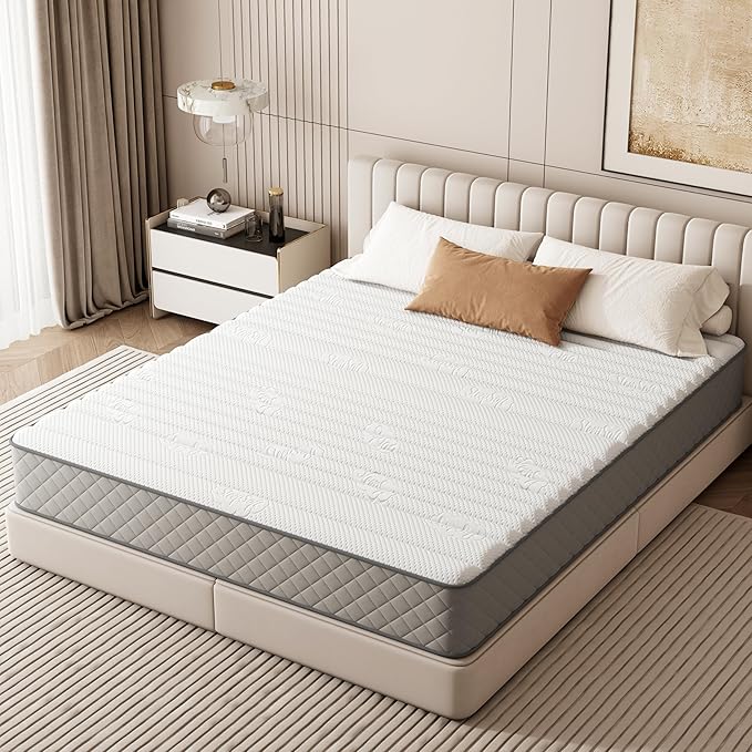Full Mattress, 10 Inch Hybrid Double Mattress with Cooling Gel Memory Foam and Pocket Springs, CertiPUR-US Certified, Medium Firm