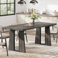 DWVO Rectangle Dining Table for 6-8 People 70.86 Inch Large Dining Room Table Wooden Dinner Table with Heavy Duty Legs for Kitchen Apartment Restaurant Rustic Grey