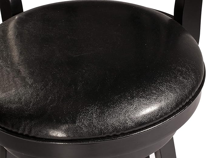 Hillsdale Fairfox Swivel Stool with Rectangular Lattice Back, Counter Height, Black