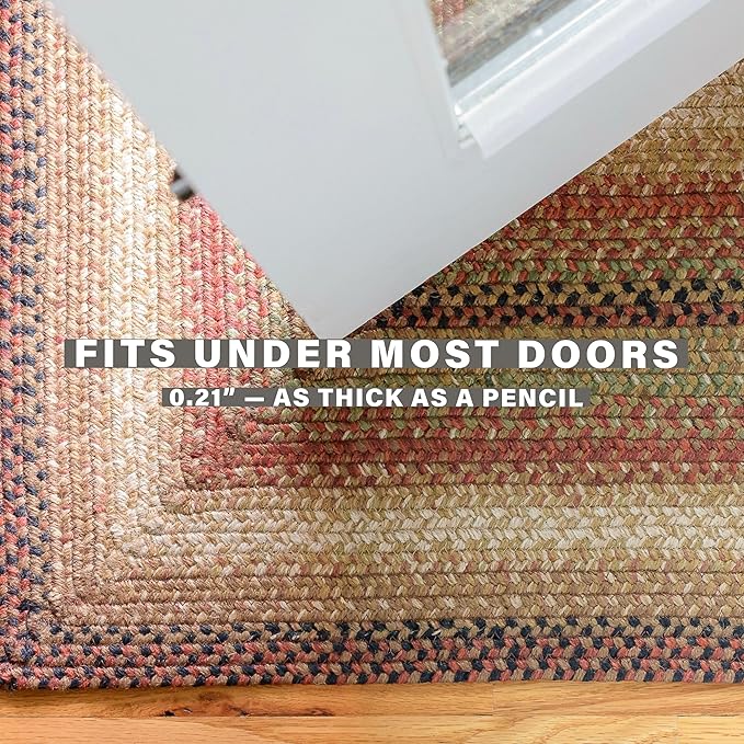 Homespice Gingerbread Jute Brown 6x9' Braided Rug for Living Room, Bedroom Rug and Dining Room. Pet Friendly. Decor Styles- Farmhouse Rug, Rustic, Vintage, Cottage, Primitive, Country, Boho Rug