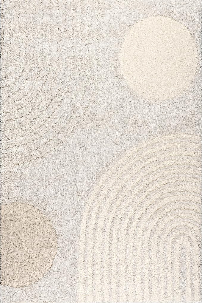 nuLOOM Gloria Abstract Shag Area Rug, 12x15, Beige