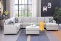 Leio Sectional Modular Sofa with Ottoman for Living Room, Apartment, Bedroom, Office, Dorm