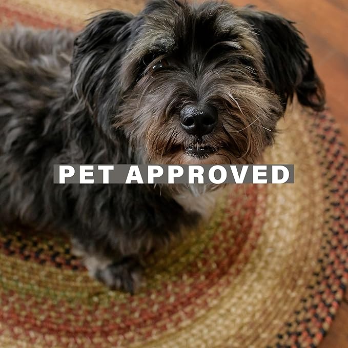Homespice Gingerbread Jute Brown Braided Rugs 5x8' Oval for Living Room, Bedroom Rug and Dining Room. Pet Friendly. Decor Styles- Farmhouse Rug, Rustic, Vintage, Cottage, Primitive, Country, Boho Rug