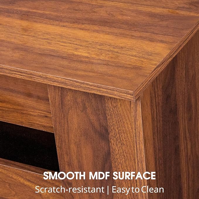 Expandable Dining Table, Convertible Table for Dining Room, Kitchen and Small Spaces, for 2-10 People, Walnut Brown