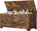 GarveeHome 39.4" Storage Chest, Wooden Storage Bench with Safety Hinges, Easy Assembly, Large Toy Chest for Entryway, Living Room, Bedroom