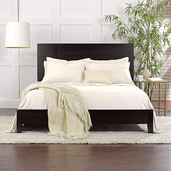 Pure Bamboo Queen Sheets, Genuine 100% Organic Viscose Derived from Bamboo Bed Sheet Set, Luxuriously Soft & Cooling, Double Stitching, 2 Year Quality Promise (Queen, Ivory)