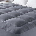 Ultra Soft Twin Size Mattress Topper - Viscose Made from Bamboo Pillow Top Mattress Pad for Back Pain Relief - Naturally Cooling for Hot Sleepers, Grey