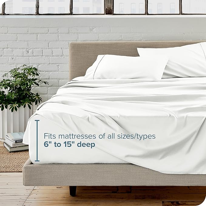 Bare Home Twin Sheet Set - 1800 Ultra-Soft Microfiber Twin Bed Sheets - Double Brushed - Deep Pockets - Easy Fit - Extra Soft - 3 Piece Set - Bedding Sheets & Pillowcases (Twin, Cream)