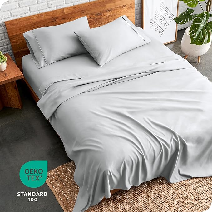 Bare Home Twin XL Sheet Set - 1800 Ultra-Soft Microfiber - Double Brushed - Deep Pockets - Easy Fit - 3 Piece Set - Bed Sheets (Twin XL, French Grey)