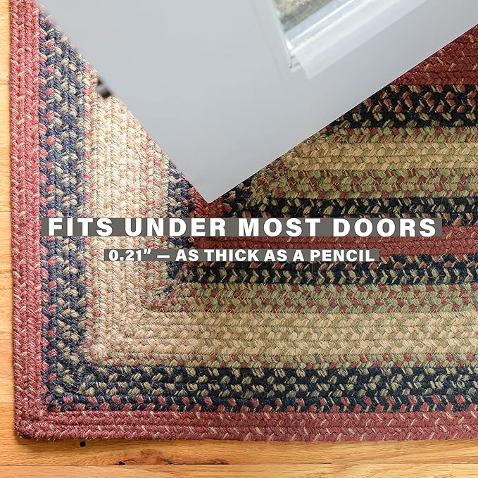 Highland Multicolor Small Braided Rug, 27x45 Rectangle - Handmade with Jute, Warm Country and Cabin Decor, Perfect for Bathrooms and Entryways - Durable and Easy to Clean