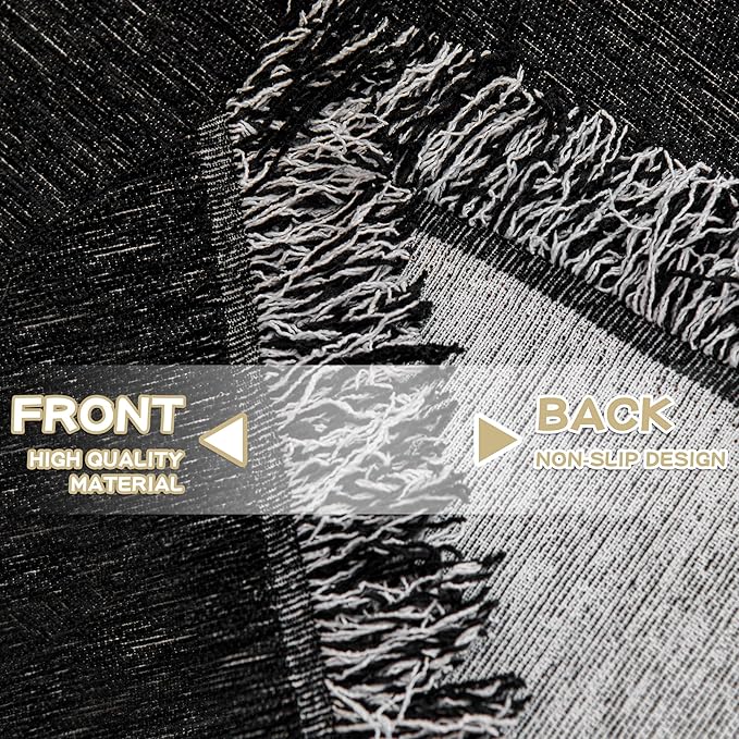 MYSKY HOME Oversized Couch Cover Sofa Covers Couch Covers for 3 Cushion Couch Sofa Pet Friendly L Shaped Couch Cover Sectional Couch Cover Non Slip Furniture Protector for Kids, Dogs, 91"x150", Black