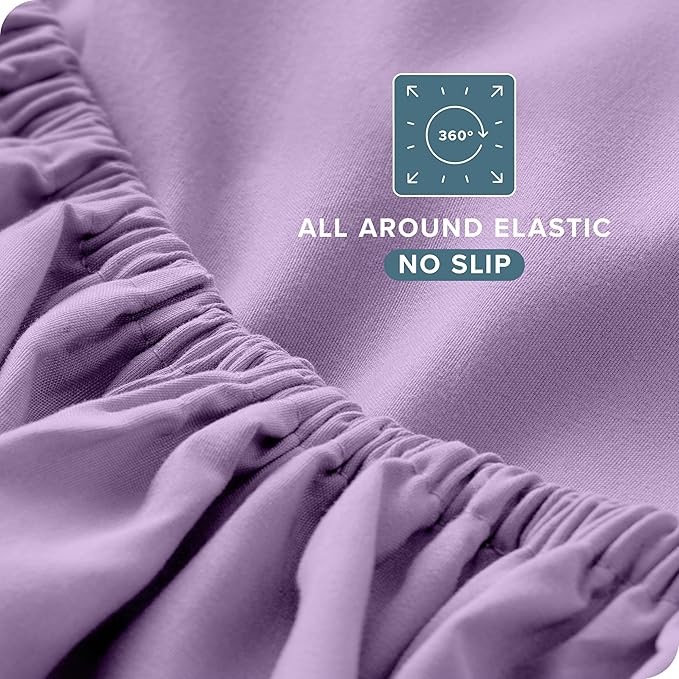 Bare Home Twin XL Sheet Set - College Dorm Size - Luxury 1800 Ultra-Soft Microfiber Twin Extra Long Bed Sheets - Deep Pockets - Easy Fit - Extra Soft - 3 Piece Set - Bed Sheets (Twin XL, Lavender)