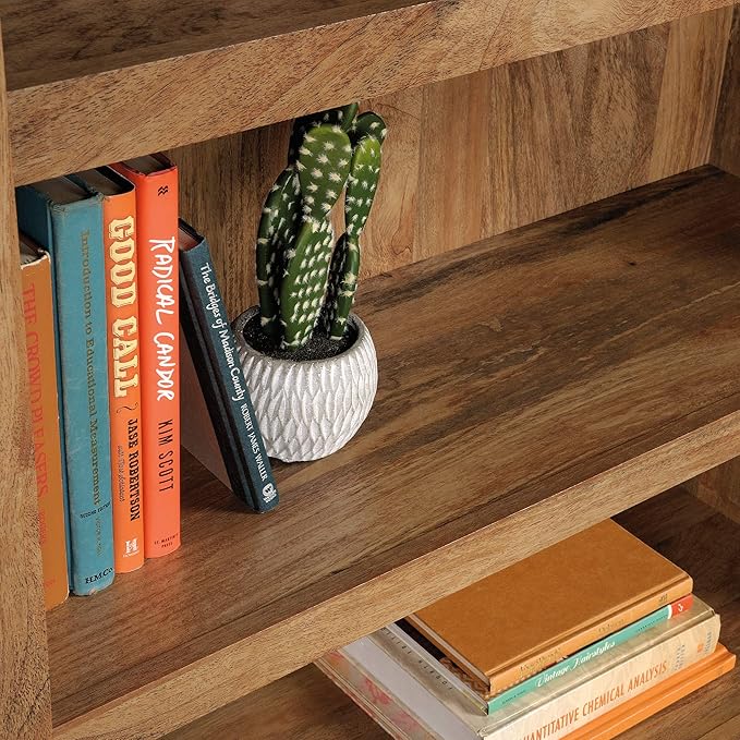 Sauder Miscellaneous Storage 3-Shelf Bookcase/ Book shelf, Sindoori Mango finish