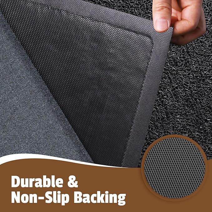 Front Door Mat Outside Entrance, 60" x 36" Doormat Outdoor Indoor Entrance, Non Slip Indoor Mats for Entryway, Heavy Duty Waterproof Low Profile Welcome Mat for Entry, Patio, High Traffic Areas