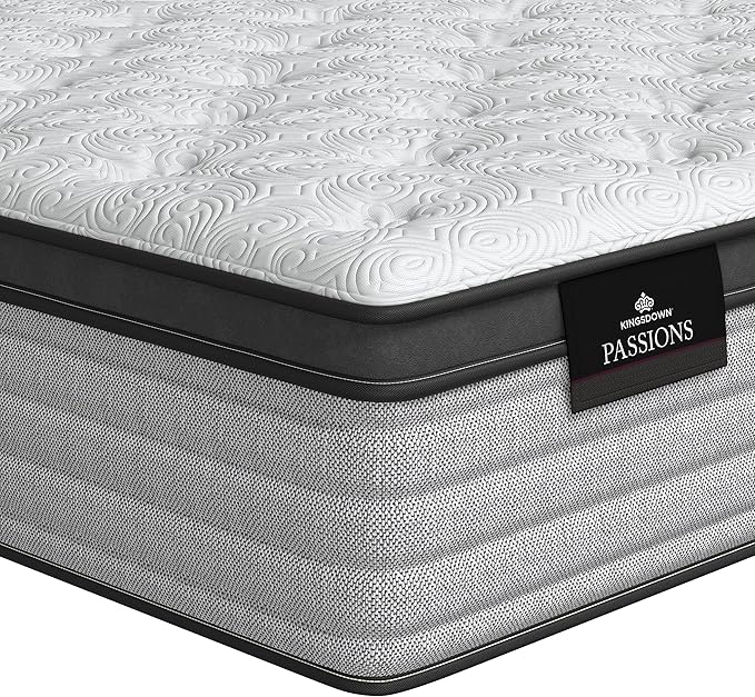Kingsdown Passions Imagination Pillow Top Mattress, Queen, Extra Plush, Fabric, Multi-color