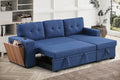 Devion Furniture Garisa 4-in-1 Convertible L Shaped Couch with Pull Out Bed and Storage, Sectional Sleeper Sofa with Reversible Chaise for Living Room, Apartment, Bedroom, Office