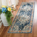 SAFAVIEH Monaco Collection Runner Rug - 2'2" x 8', Navy & Light Blue, Boho Chic Medallion Distressed Design, Non-Shedding & Easy Care, Ideal for High Traffic Areas in Living Room, Bedroom (MNC243N)
