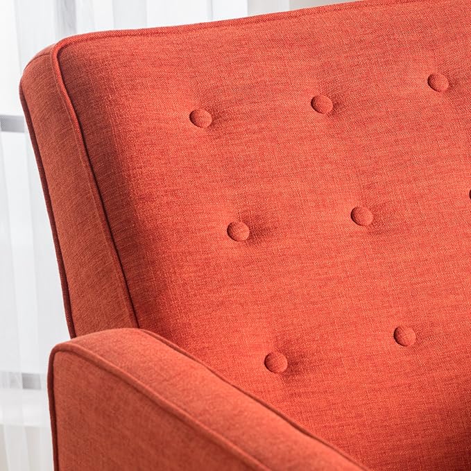 Christopher Knight Home GDFStudio Christopher Knight Home Mervynn Mid-Century Modern Fabric Recliners, 2-Pcs Set, Orange